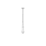 Modern Slim Aluminum Pendant Light with Curved Bamboo Design for Kitchen Island Dining Table