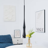 Modern Slim Aluminum Pendant Light with Curved Bamboo Design for Kitchen Island Dining Table