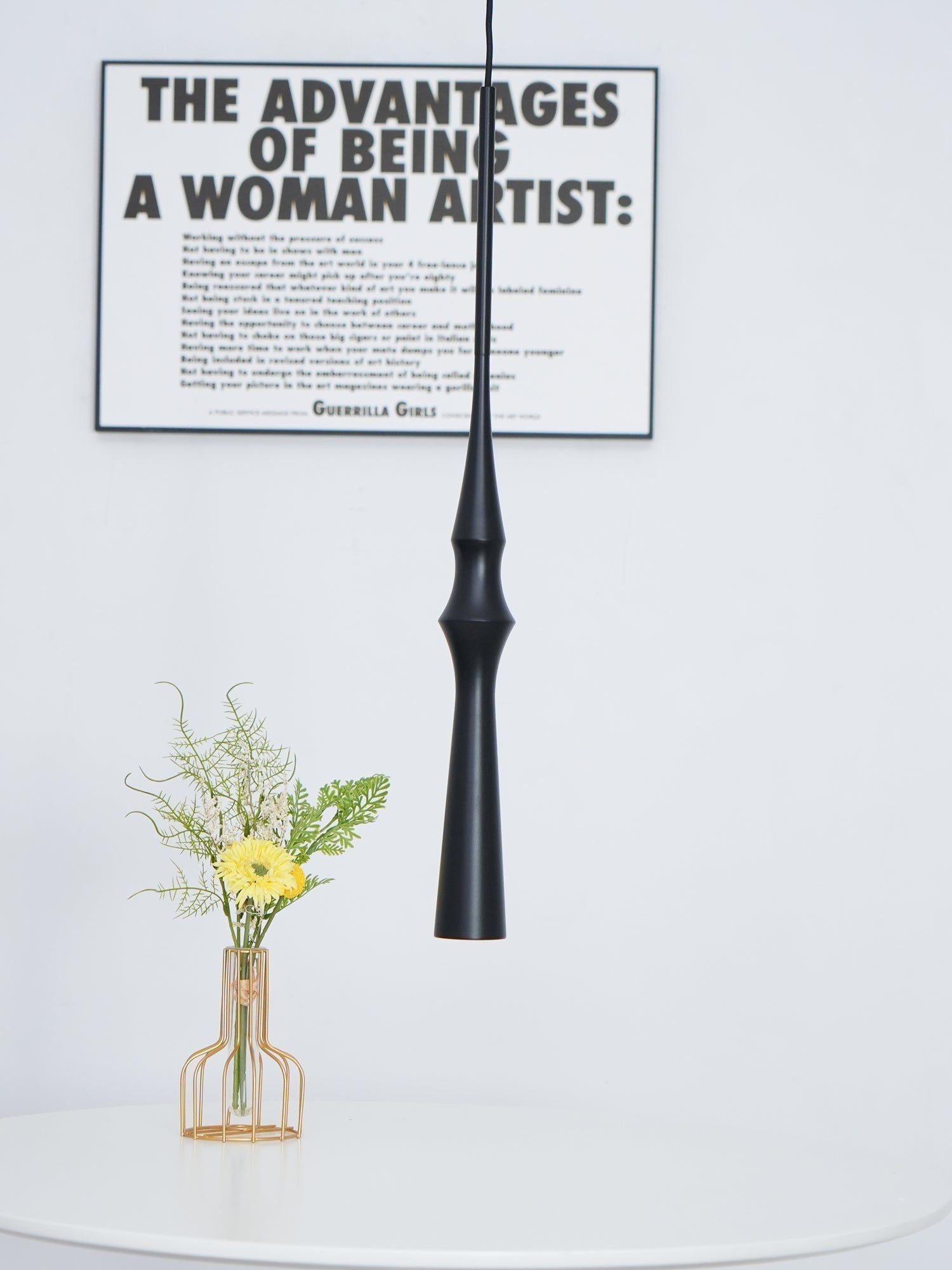 Modern Slim Aluminum Pendant Light with Curved Bamboo Design for Kitchen Island Dining Table