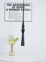 Modern Slim Aluminum Pendant Light with Curved Bamboo Design for Kitchen Island Dining Table