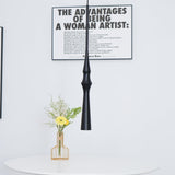 Modern Slim Aluminum Pendant Light with Curved Bamboo Design for Kitchen Island Dining Table