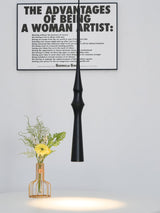 Modern Slim Aluminum Pendant Light with Curved Bamboo Design for Kitchen Island Dining Table