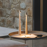 Modern Slim Conical LED Accent Table Lamp Cordless Dimmable Metal Desk Light for Living Room