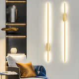 Modern Slim Linear LED Wall Sconce Minimalist Long Bracket Light for Hallway and Bedroom