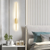 Modern Slim Linear LED Wall Sconce Minimalist Long Bracket Light for Hallway and Bedroom