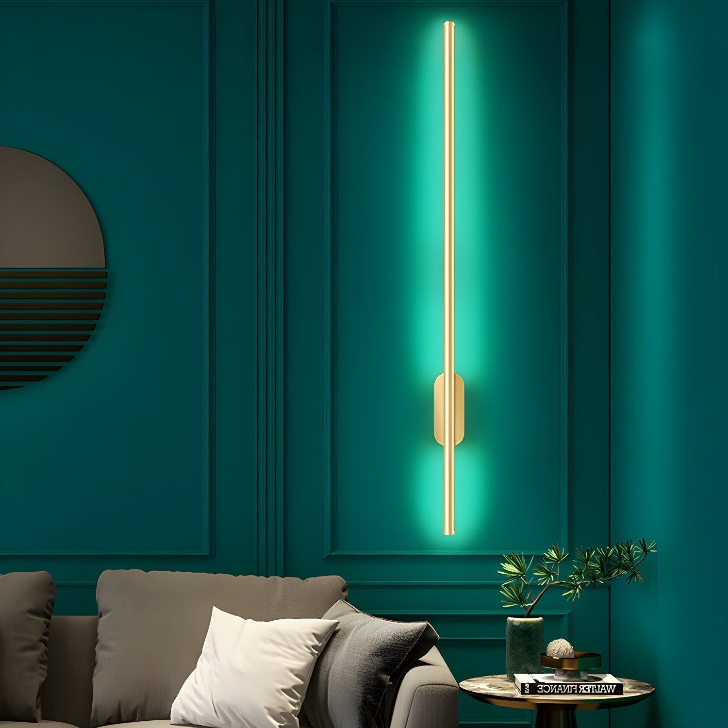 Modern Slim Linear LED Wall Sconce Minimalist Long Bracket Light for Hallway and Bedroom