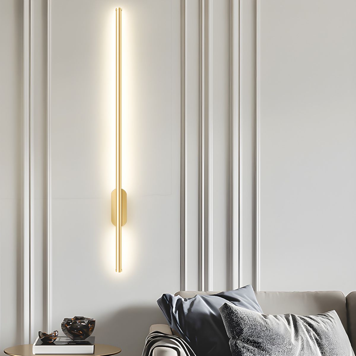 Modern Slim Linear LED Wall Sconce Minimalist Long Bracket Light for Hallway and Bedroom