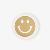 Modern Smiley Face Wall Sconce LED Indoor Light Fixture with Brass Finish and Three Color Modes