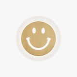 Modern Smiley Face Wall Sconce LED Indoor Light Fixture with Brass Finish and Three Color Modes