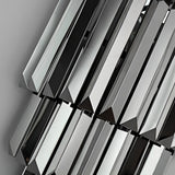 Modern Smoke Gray Crystal Wall Sconce LED Indoor Light with 3 Step Dimming