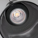 Modern Smoke Gray Glass COB LED Pendant Light Minimalist Hanging Lamp for Bedroom and Dining Room