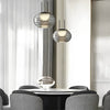 Modern Smoke Gray Glass Globe Pendant Lighting Nordic LED Hanging Lamp for Kitchen Island