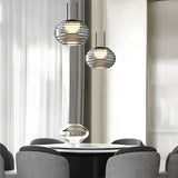 Modern Smoke Gray Glass Globe Pendant Lighting Nordic LED Hanging Lamp for Kitchen Island