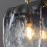 Modern Smoke Gray Gradient Glass Pendant Light LED Small Chandelier for Dining Room and Bedside