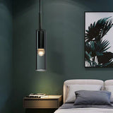 Modern Smoke Gray Linear Glass Pendant Light Copper Chandelier for Dining Room and Living Room
