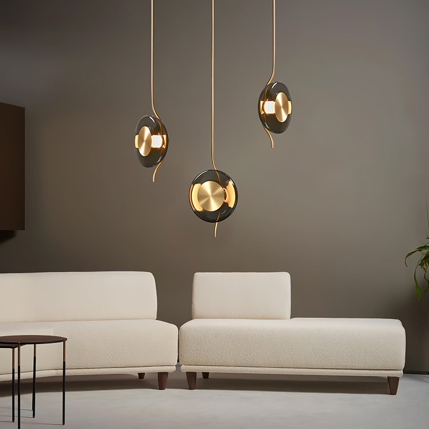 Modern Smoke Grey Glass Pendulum Pendant Light for Elegant Interior Lighting