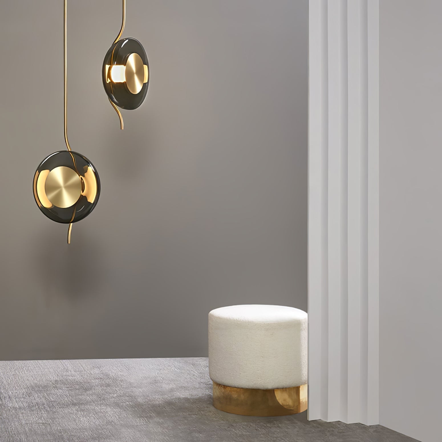Modern Smoke Grey Glass Pendulum Pendant Light for Elegant Interior Lighting