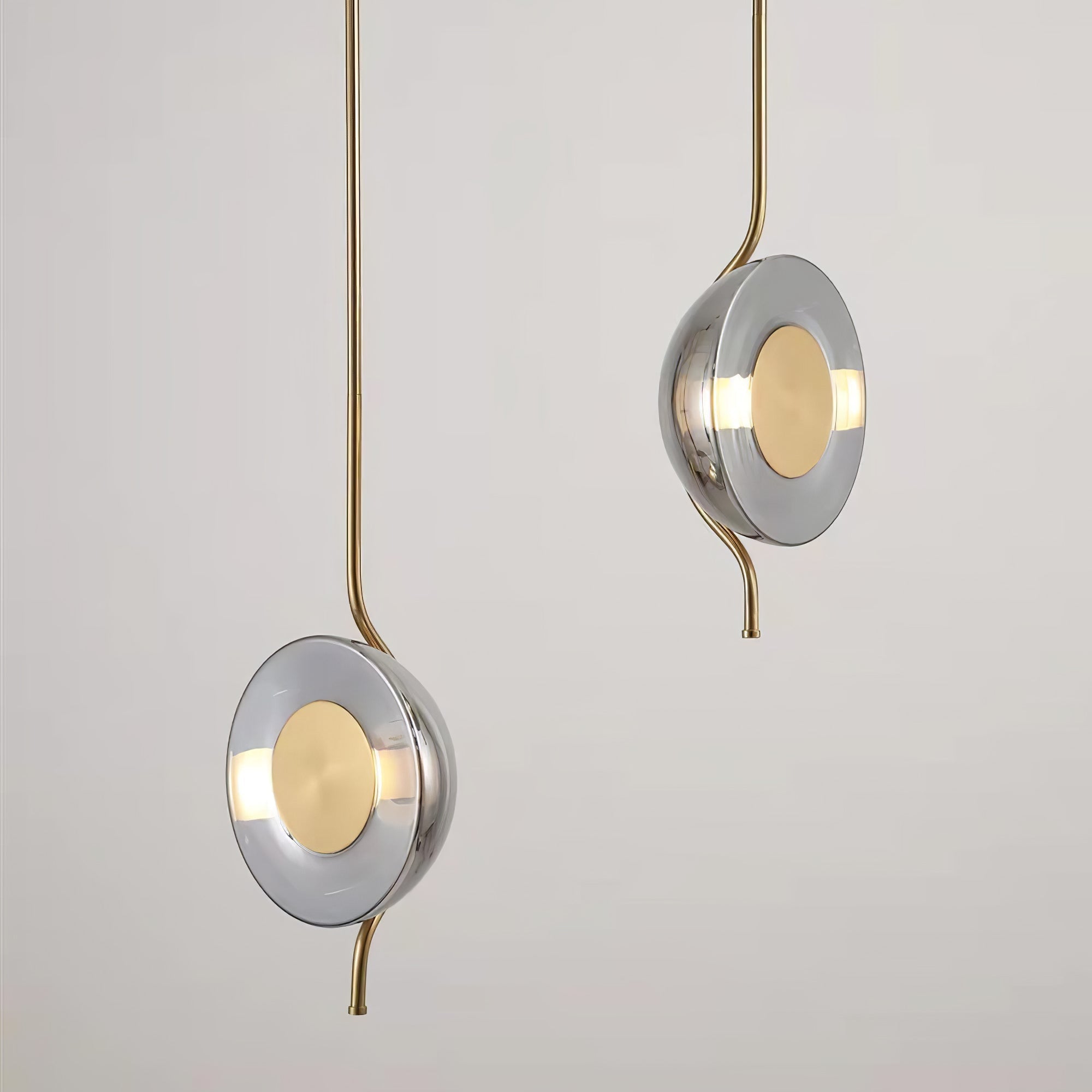 Modern Smoke Grey Glass Pendulum Pendant Light for Elegant Interior Lighting