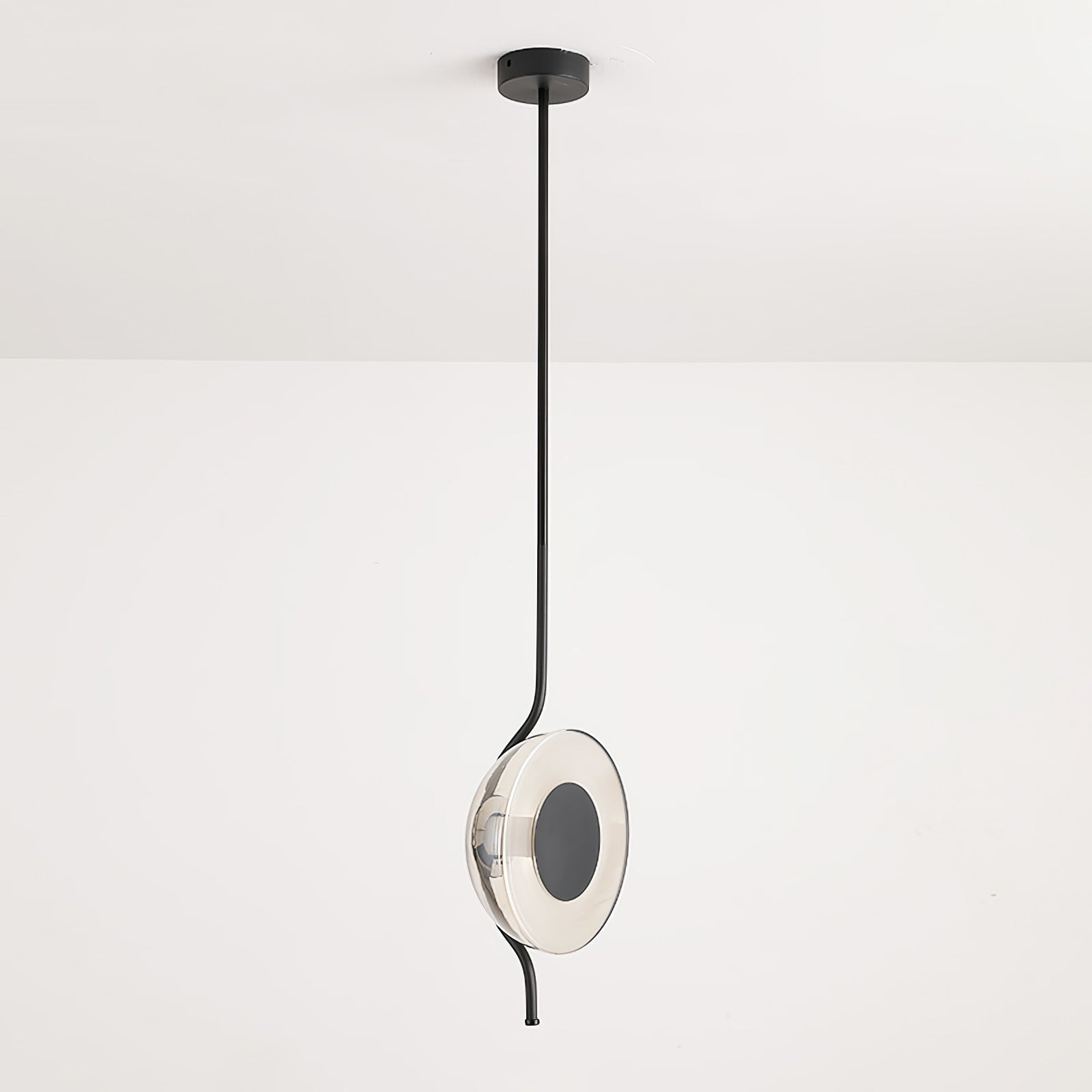 Modern Smoke Grey Glass Pendulum Pendant Light for Elegant Interior Lighting