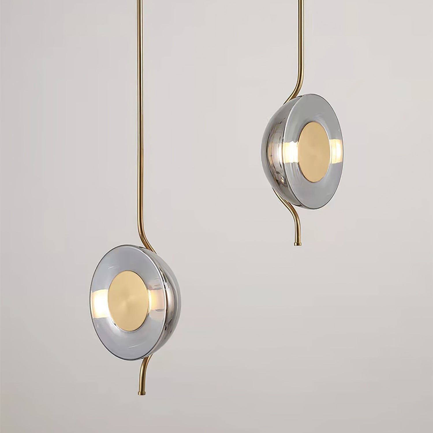 Modern Smoke Grey Glass Pendulum Pendant Light for Elegant Interior Lighting