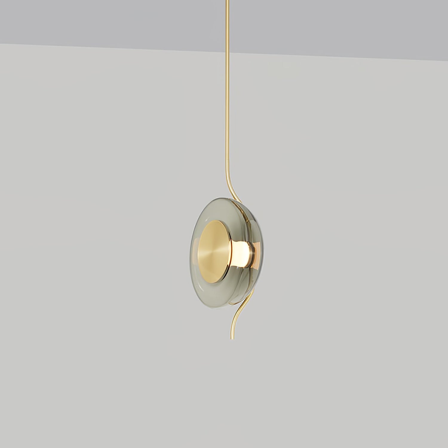 Modern Smoke Grey Glass Pendulum Pendant Light for Elegant Interior Lighting
