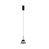 Modern Smoked Gray Glass Pendant Light LED Island Chandelier Geometric Black Ceiling Hanging Lamp