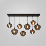 Modern Smoky Gray Bottle Glass Pendant Light Fixture for Dining Room and Kitchen