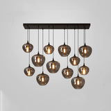 Modern Smoky Gray Bottle Glass Pendant Light Fixture for Dining Room and Kitchen