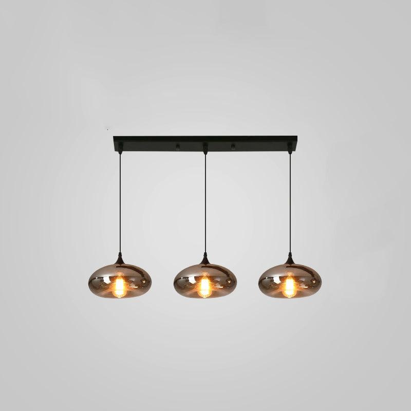 Modern Smoky Gray Bottle Glass Pendant Light Fixture for Dining Room and Kitchen