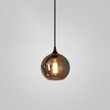 Modern Smoky Gray Bottle Glass Pendant Light Fixture for Dining Room and Kitchen