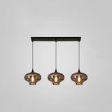 Modern Smoky Gray Bottle Glass Pendant Light Fixture for Dining Room and Kitchen