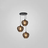 Modern Smoky Gray Bottle Glass Pendant Light Fixture for Dining Room and Kitchen