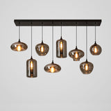 Modern Smoky Gray Bottle Glass Pendant Light Fixture for Dining Room and Kitchen