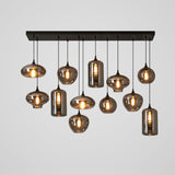 Modern Smoky Gray Bottle Glass Pendant Light Fixture for Dining Room and Kitchen