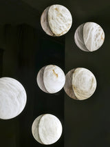 Modern Snowflake Alabaster Stone Wall Sconce LED Interior Lighting Fixture for Hallway and Bedroom