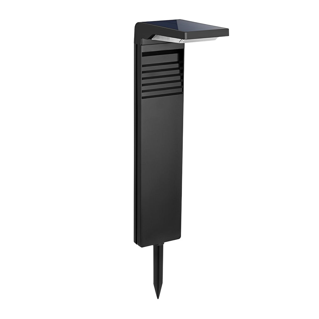 Modern Solar LED Landscape Pathway Lights Waterproof Outdoor Garden Lawn Path Lamp in Black