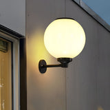 Modern Solar LED Outdoor Wall Sconce Waterproof 3 Step Dimming Round Aluminum Light