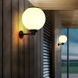 Modern Solar LED Outdoor Wall Sconce Waterproof 3 Step Dimming Round Aluminum Light