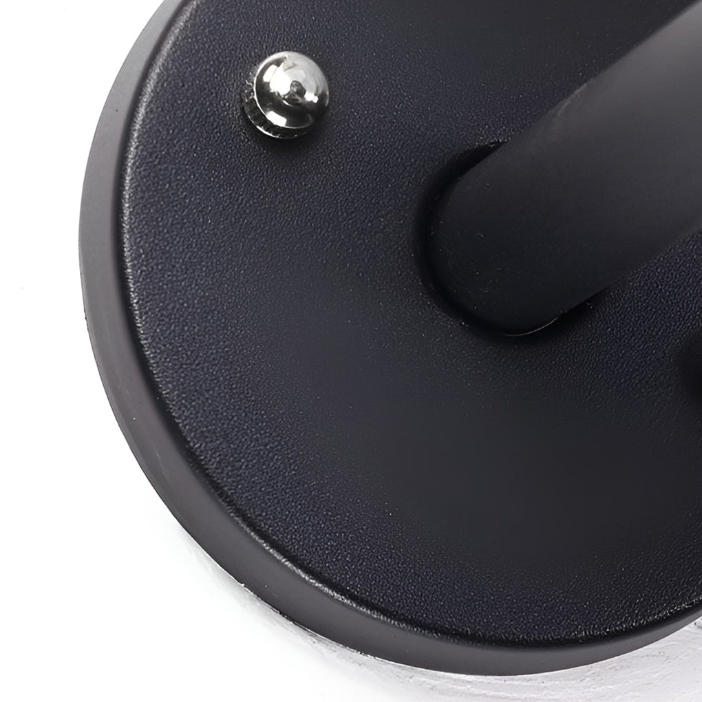 Modern Solar LED Outdoor Wall Sconce Waterproof 3 Step Dimming Round Aluminum Light