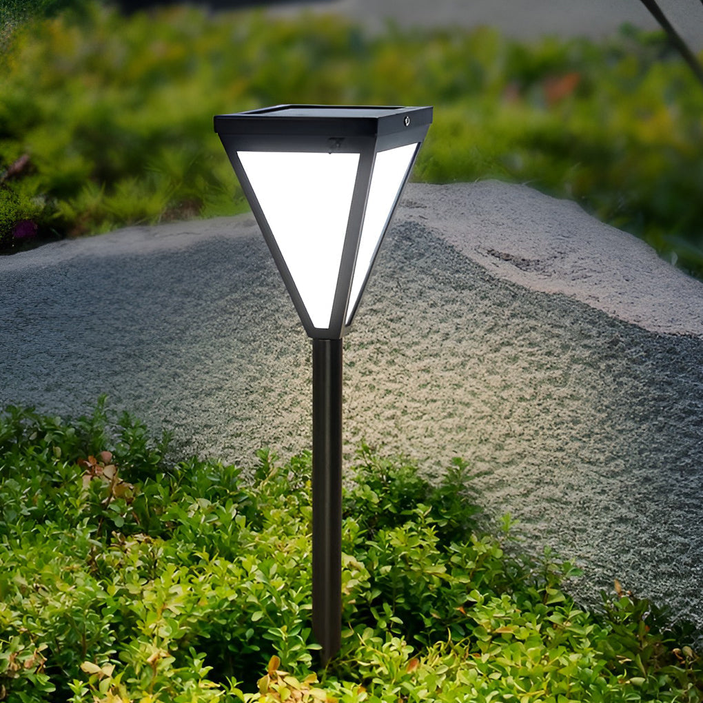 Modern Solar LED Pathway Post Lights Waterproof Outdoor Landscape Lighting for Garden and Villa