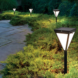 Modern Solar LED Pathway Post Lights Waterproof Outdoor Landscape Lighting for Garden and Villa