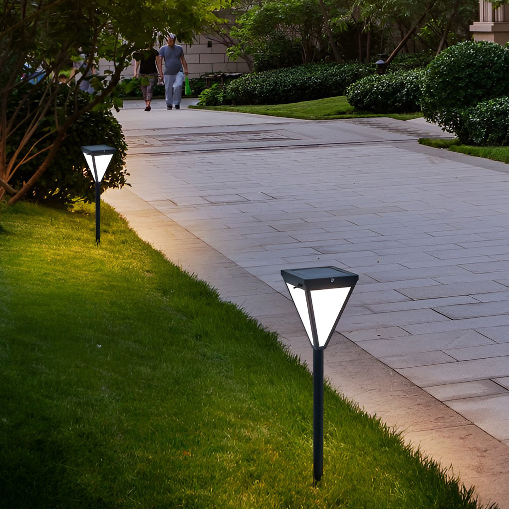 Modern Solar LED Pathway Post Lights Waterproof Outdoor Landscape Lighting for Garden and Villa