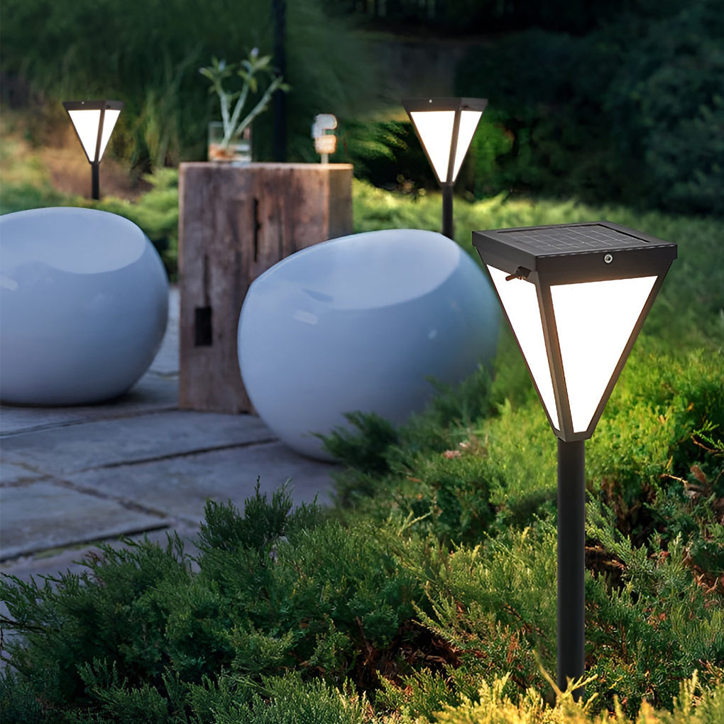 Modern Solar LED Pathway Post Lights Waterproof Outdoor Landscape Lighting for Garden and Villa