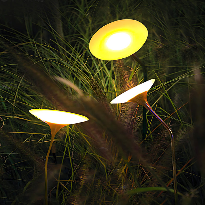 Modern Solar Mushroom Lawn Light Adjustable LED Outdoor Pathway Lighting for Garden and Landscape