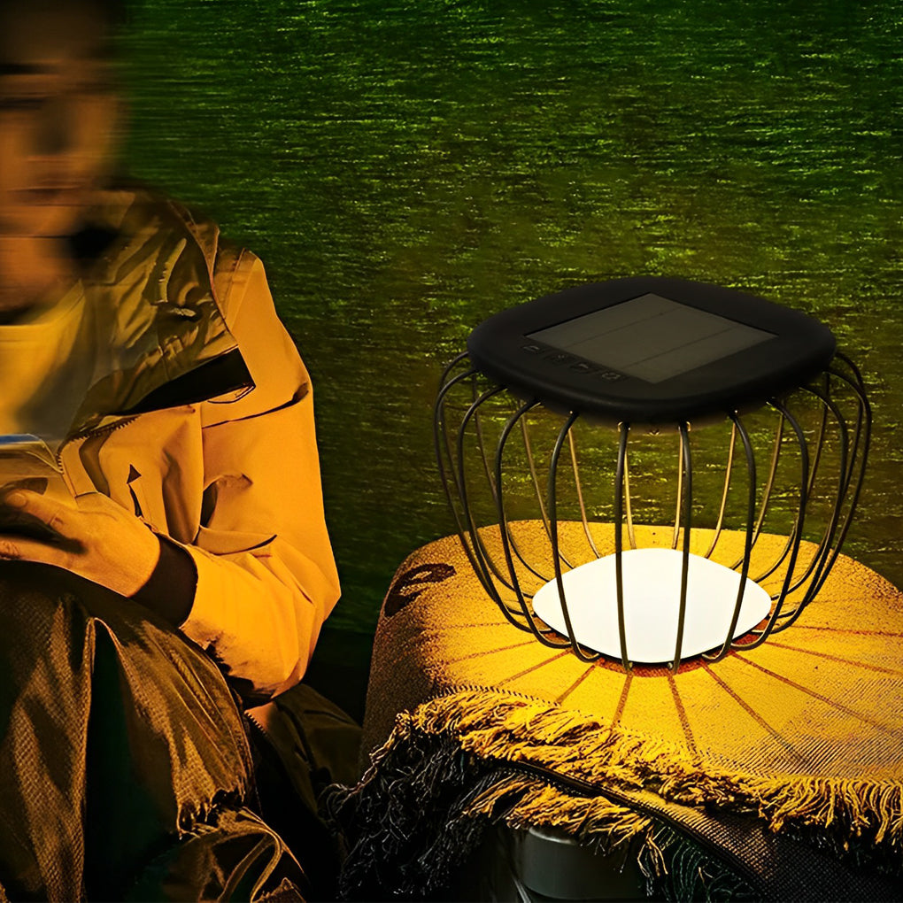 Modern Solar Outdoor Floor Lamp LED Waterproof Decorative Garden Lantern for Patio and Terrace