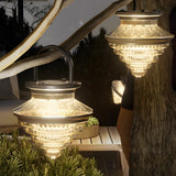 Modern Solar Outdoor Lantern Portable Waterproof LED Light with USB Charging and 3 Color Modes