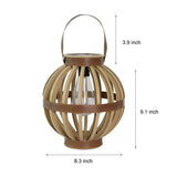 Modern Solar Outdoor Lantern Waterproof Rattan Style LED Hanging Garden Light for Balcony