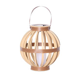 Modern Solar Outdoor Lantern Waterproof Rattan Style LED Hanging Garden Light for Balcony