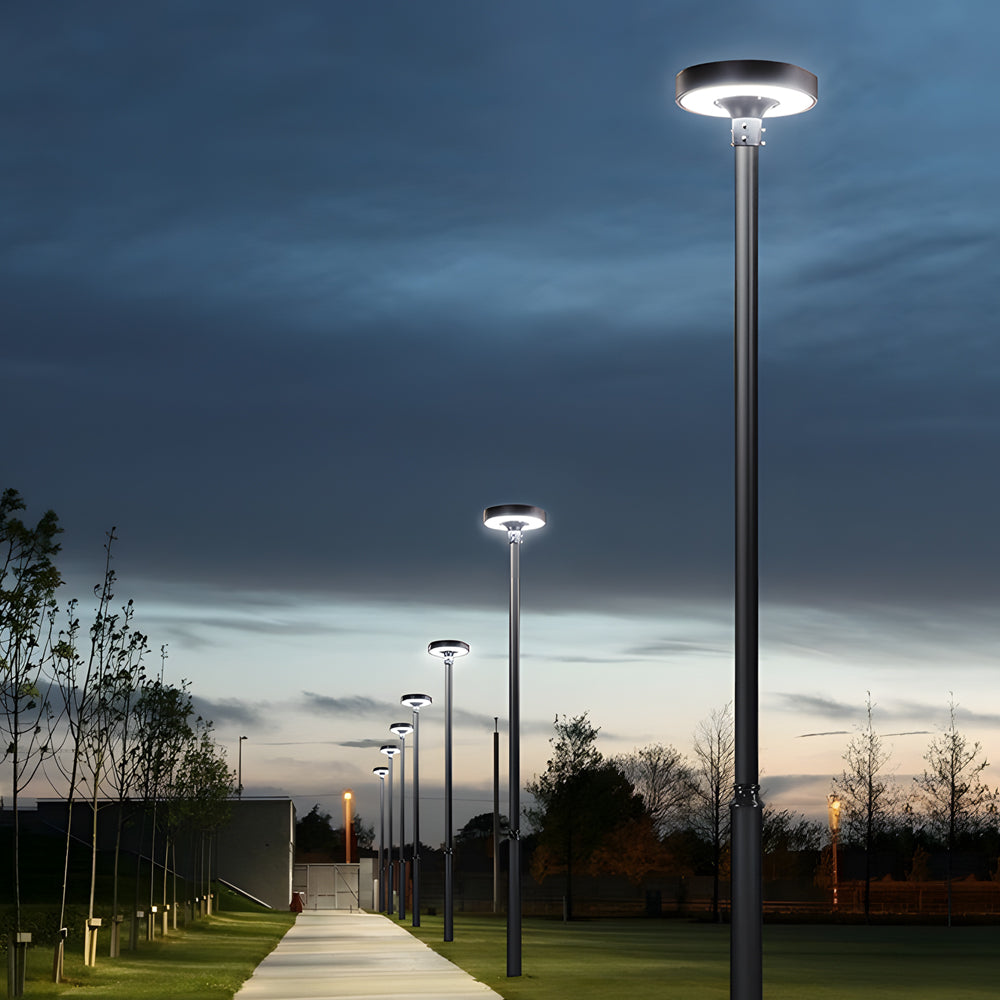 Modern Solar Outdoor Post Lamp Waterproof LED Garden Street Light with Remote Control
