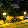 Modern Solar Outdoor Post Light with 3 Step Dimming Waterproof LED Garden Landscape Lamp